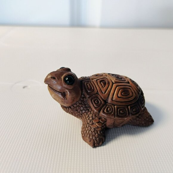 Vintage 1980s Tortoise Turtle Figurines by Don James Signed Stone Critter - Picture 11 of 15